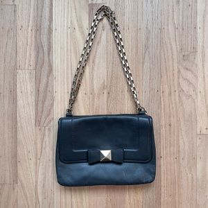 Grey & Gold Kate Spade Bow Crossbody Bag